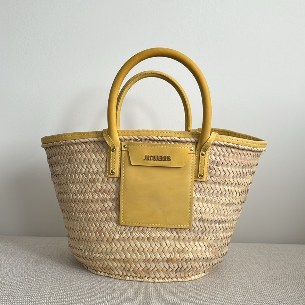 Jacquemus Beige & Yellow “Le Panier Soleil” Tote